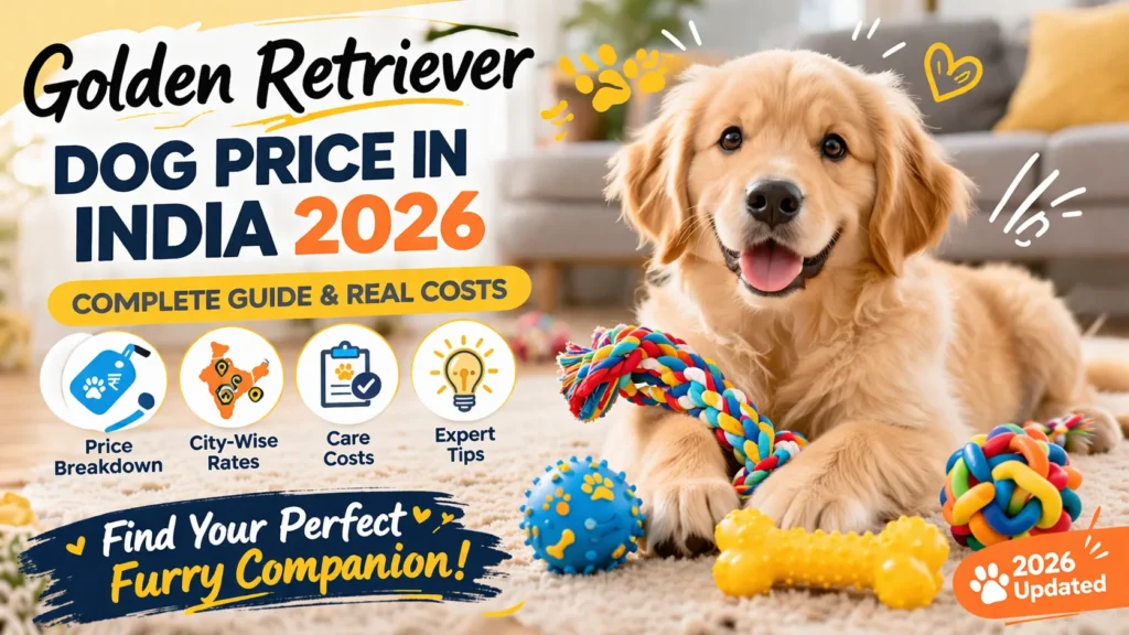 Golden Retriever Dog Price in India 2026